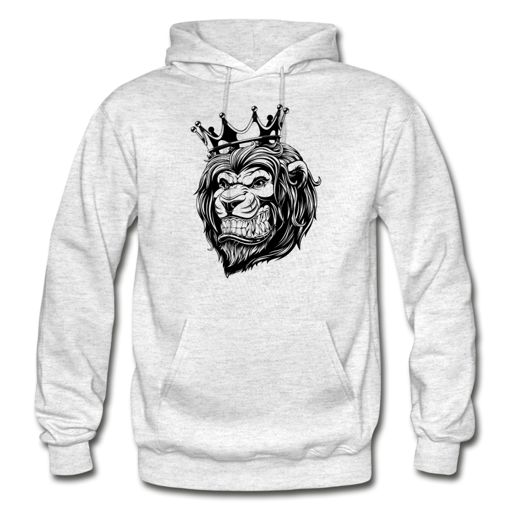 Lion Crown Hoodie - light heather gray