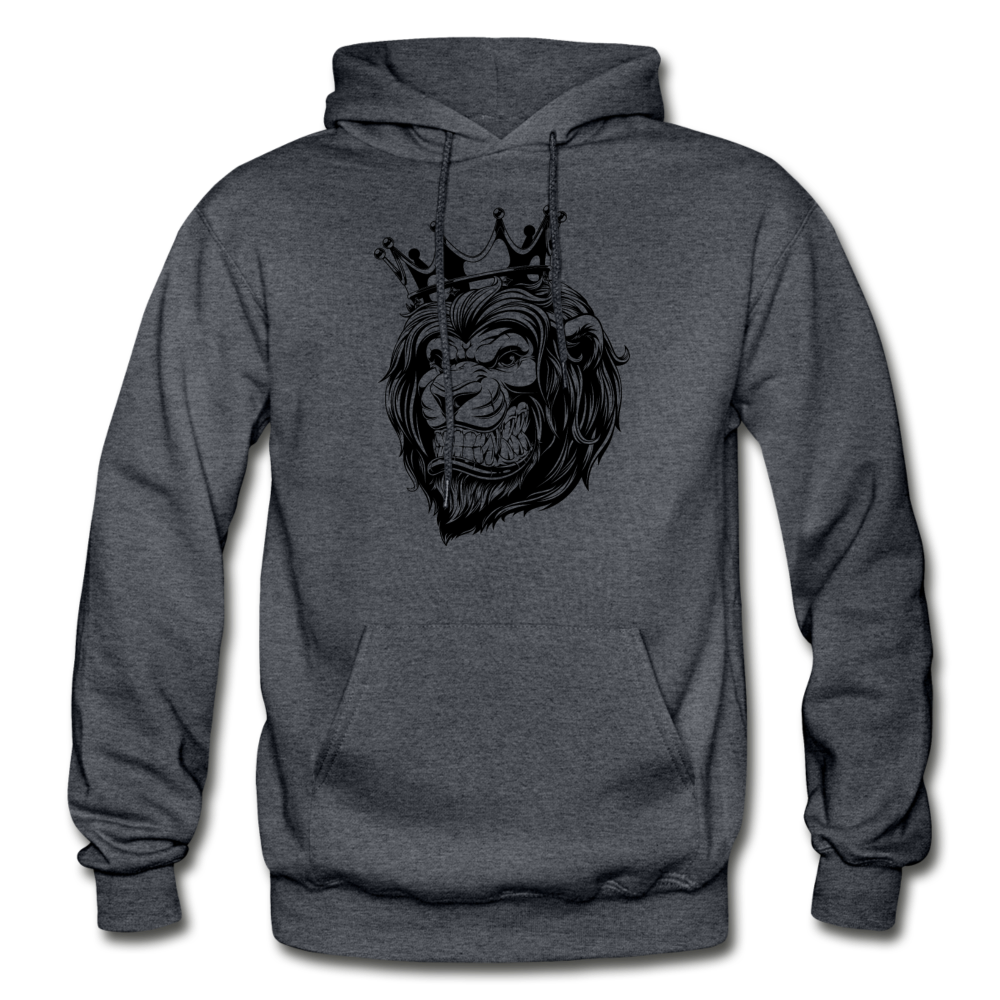 Lion Crown Hoodie - charcoal gray