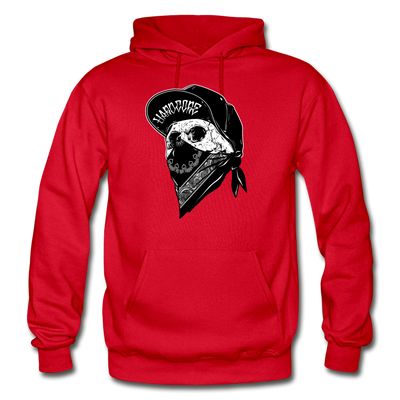 Hardcore Gangster Skull Hoodie - red