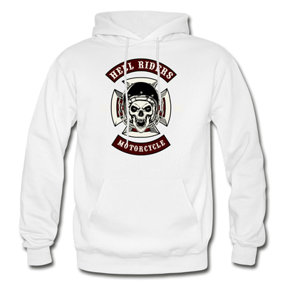 Hell Riders Motorcycle Hoodie - white