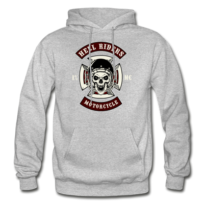 Hell Riders Motorcycle Hoodie - heather gray