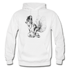 Tribal Maori Devil Angel Girls Hoodie - white