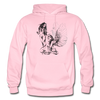 Tribal Maori Devil Angel Girls Hoodie - light pink