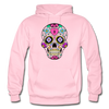 Colorful Sugar Skull Hoodie - light pink