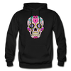 Colorful Sugar Skull Hoodie - black