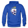 Mohawk Rockstar Skull Hoodie - royal blue