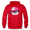 Hipster Penguin Head Hoodie - red