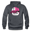 Hipster Penguin Head Hoodie - charcoal gray