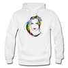 Colorful Abstract Girl Hair Hoodie - white
