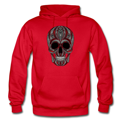 Dark Sugar Skull Hoodie - red