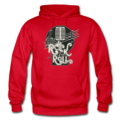 Rock & Roll Retro Microphone Hoodie - red