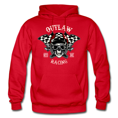 Outlay Racing Skull Hoodie - red