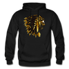 Gold Warrior Mask Hoodie - black