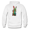 Love Peace Sign Hoodie - white