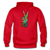 Love Peace Sign Hoodie - red