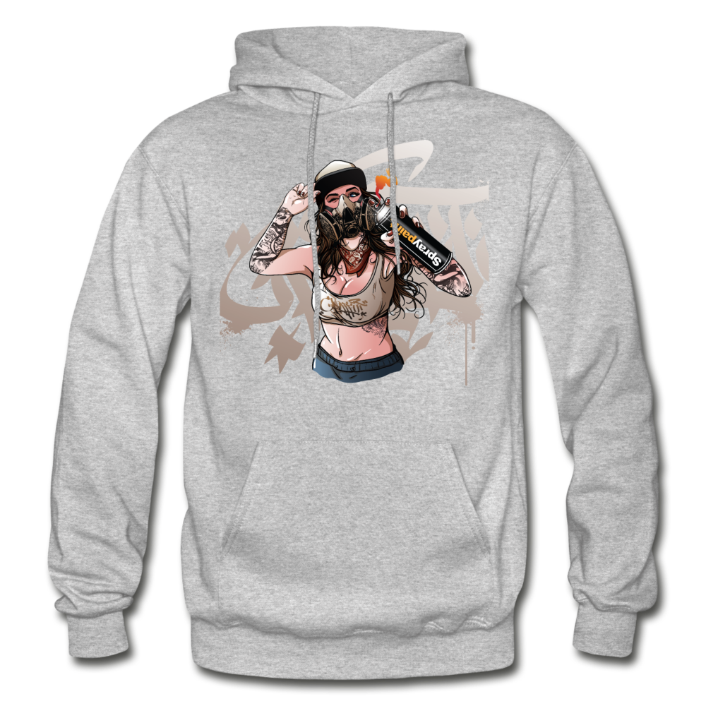 Graffiti Artist Girl Hoodie - heather gray