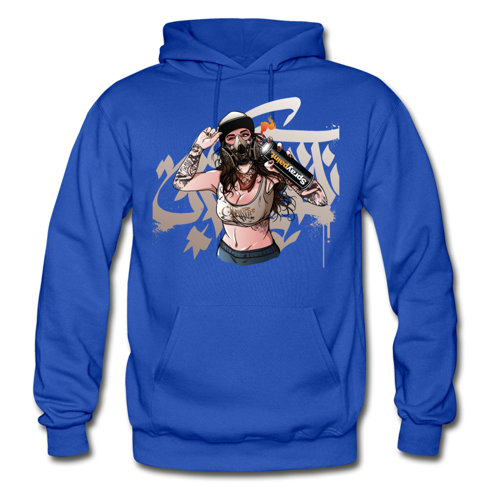 Graffiti Artist Girl Hoodie - royal blue