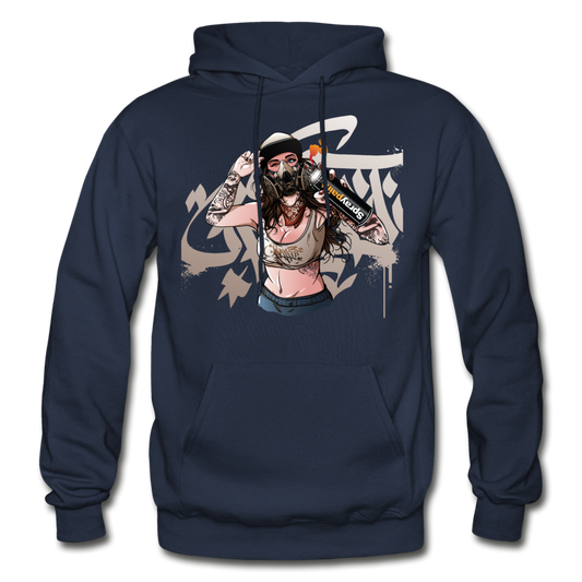 Graffiti Artist Girl Hoodie - navy
