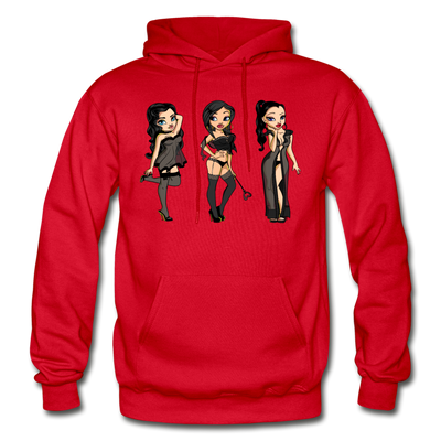 Hot Cartoon Girls Hoodie - red