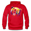Colorful Abstract Bear Hoodie - red
