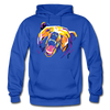 Colorful Abstract Bear Hoodie - royal blue
