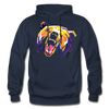 Colorful Abstract Bear Hoodie - navy