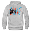 Abstract Boombox Hoodie - heather gray