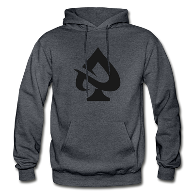 Abstract Spade Hoodie - charcoal gray