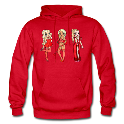Hot Cartoon Girls Hoodie - red