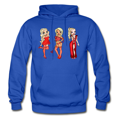 Hot Cartoon Girls Hoodie - royal blue
