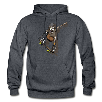 Skeleton Skater Hoodie - charcoal gray