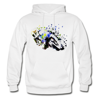 Abstract Motorcycle Bike Hoodie - white