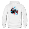 Abstract boombox Hoodie - white