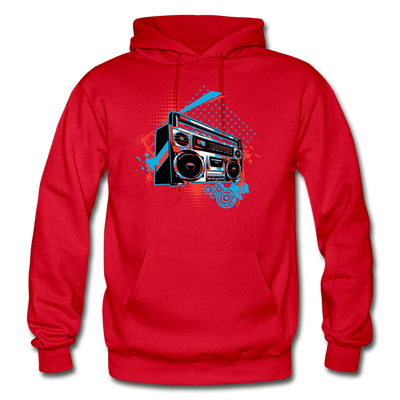 Abstract boombox Hoodie - red
