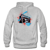 Abstract boombox Hoodie - heather gray