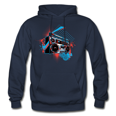 Abstract boombox Hoodie - navy