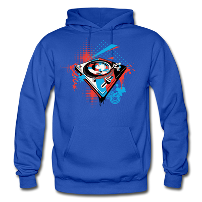 Abstract Turntable Hoodie - royal blue