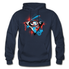 Abstract Turntable Hoodie - navy