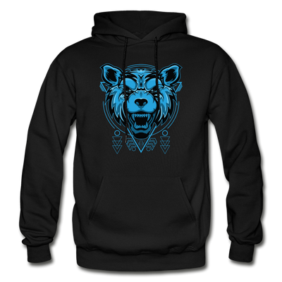 Blue Wolf Hoodie - black