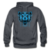 Blue Wolf Hoodie - charcoal gray