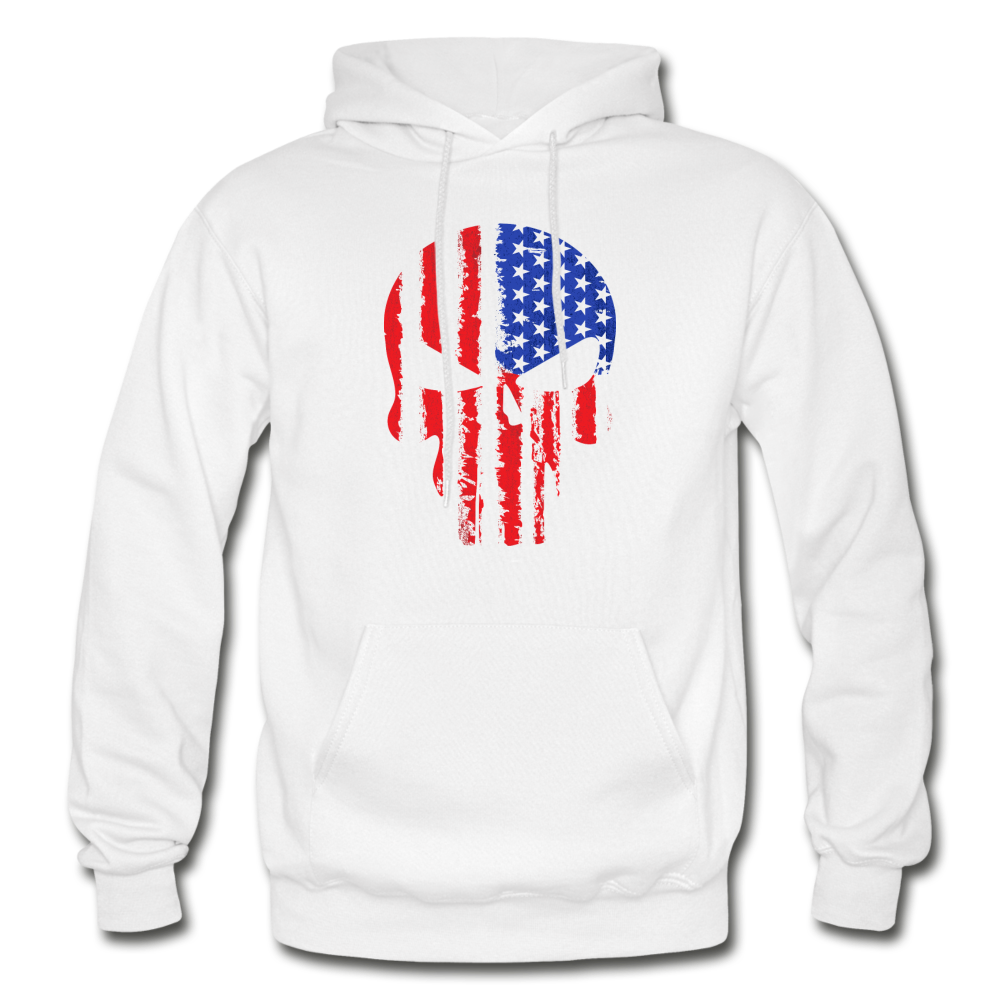 American Skull Hoodie - white