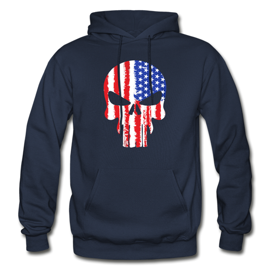 American Skull Hoodie - navy