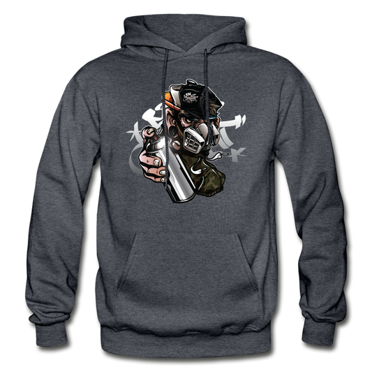 Graffiti Artist Mask Hoodie - charcoal gray