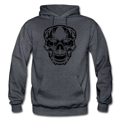 Skull Hoodie - charcoal gray