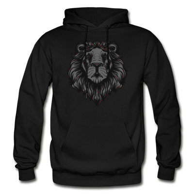 Grey Lion Hoodie - black