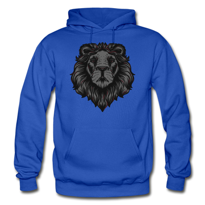 Grey Lion Hoodie - royal blue