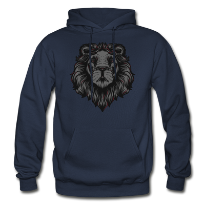 Grey Lion Hoodie - navy