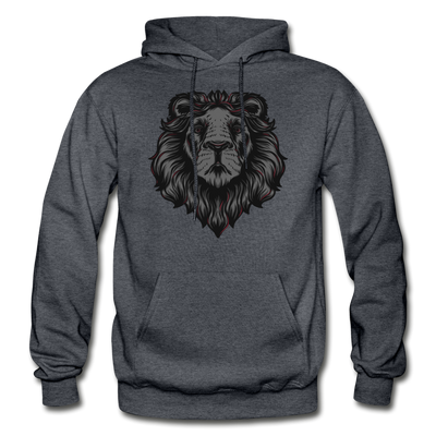 Grey Lion Hoodie - charcoal gray