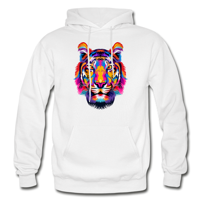 Colorful Tiger Hoodie - white