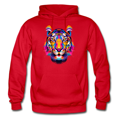 Colorful Tiger Hoodie - red